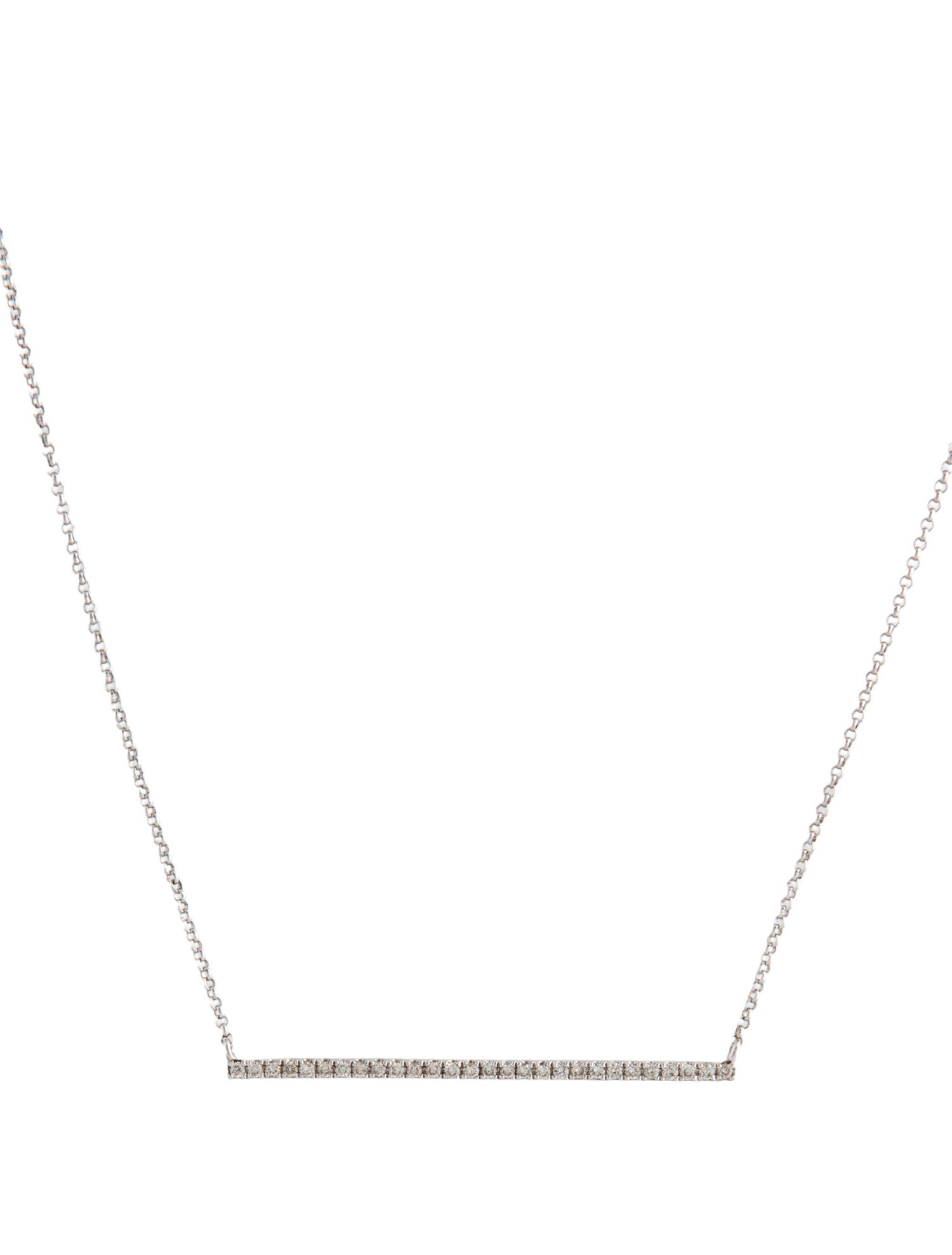 Necklace 14K Diamond Bar Pendant Necklace