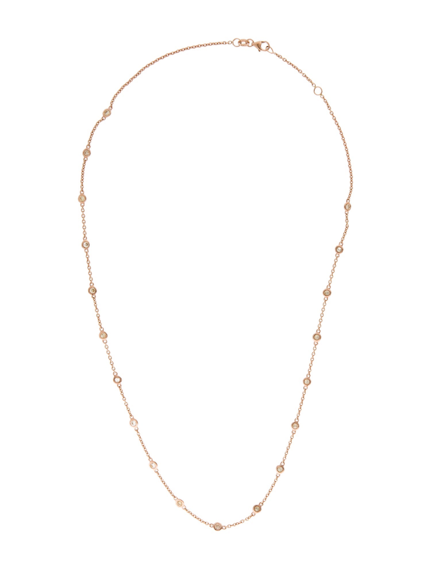 Necklace 14K Diamond Station Necklace