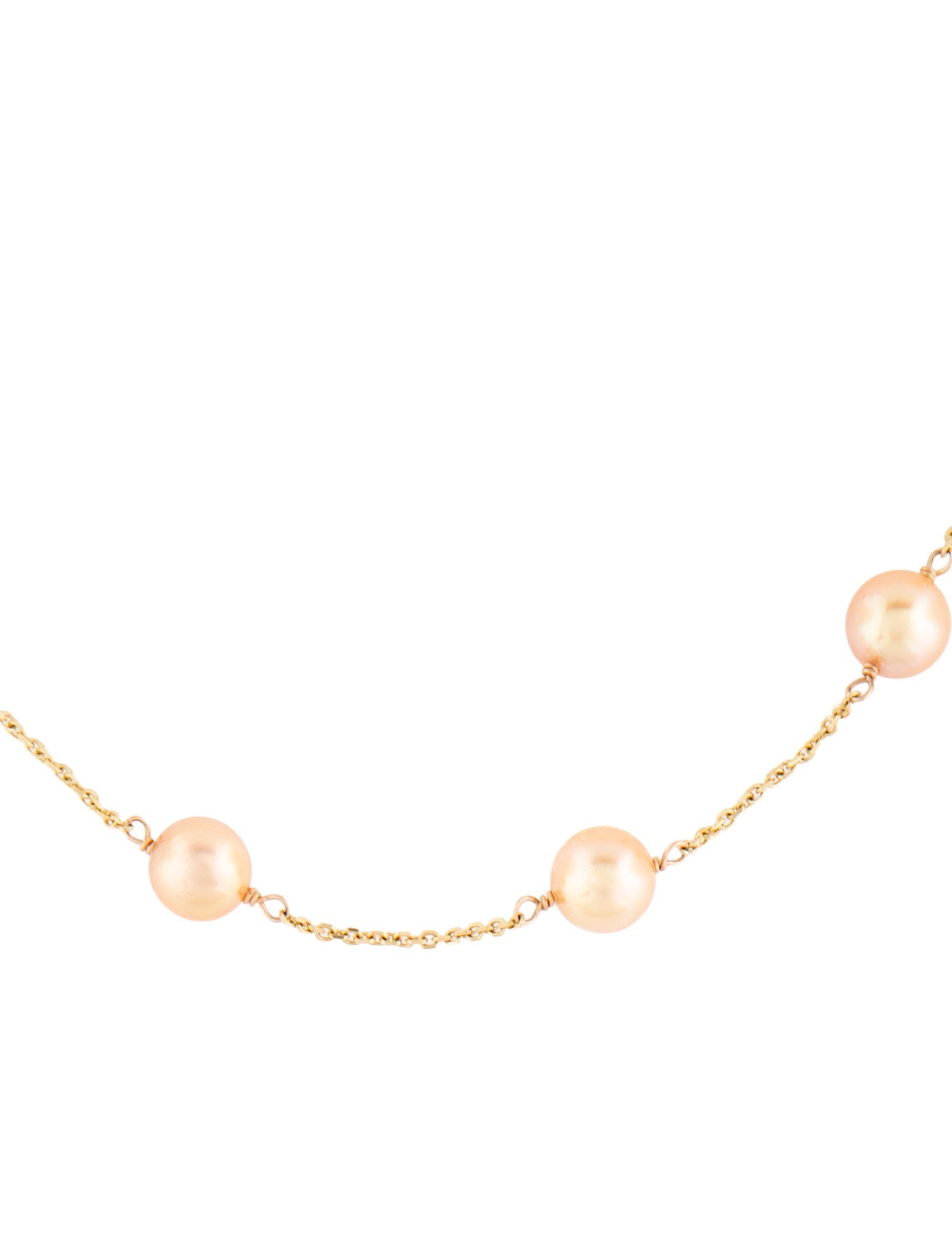 Necklace 14K Pearl Station Necklace