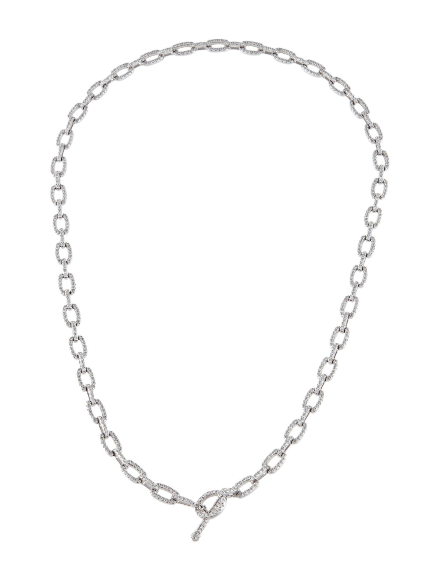 Necklace 14K 5.20ctw Diamond Link Chain Necklace