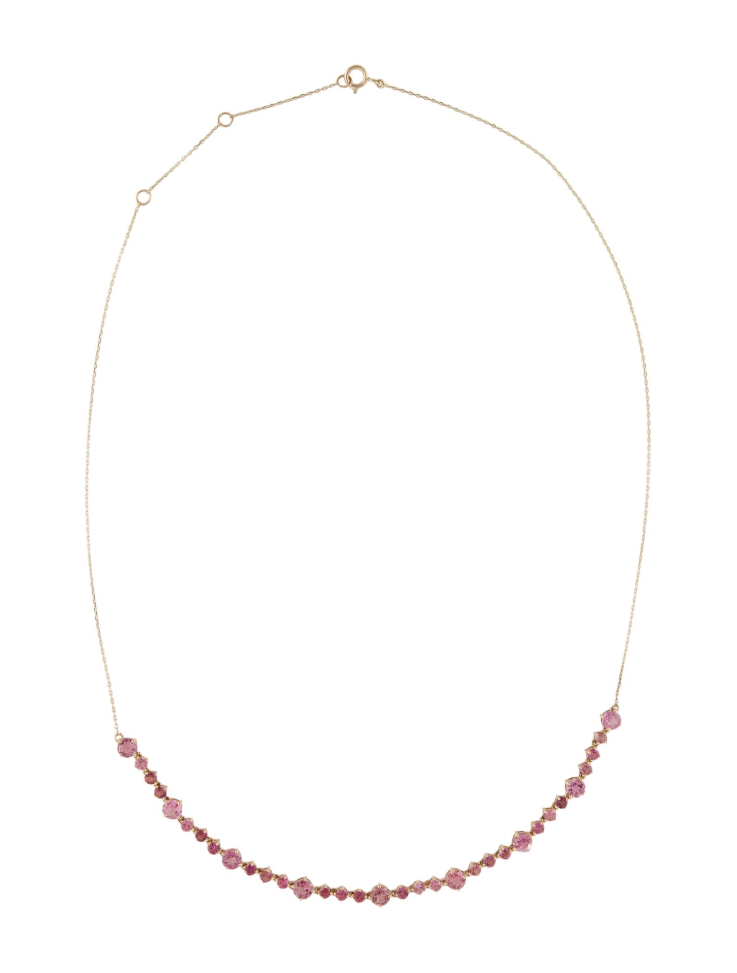 Necklace 14K 3.02ctw Tourmaline Single Station Adjustable Necklace