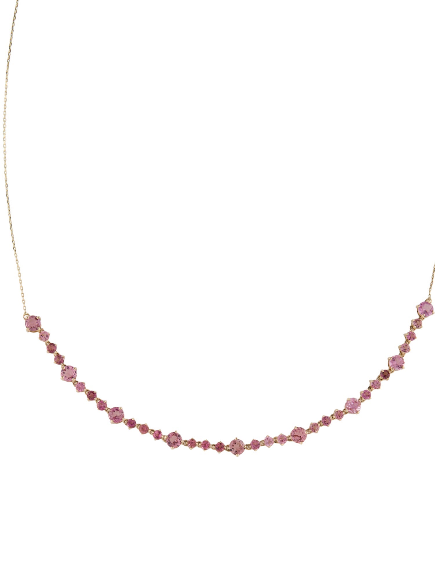 Necklace 14K 3.02ctw Tourmaline Single Station Adjustable Necklace