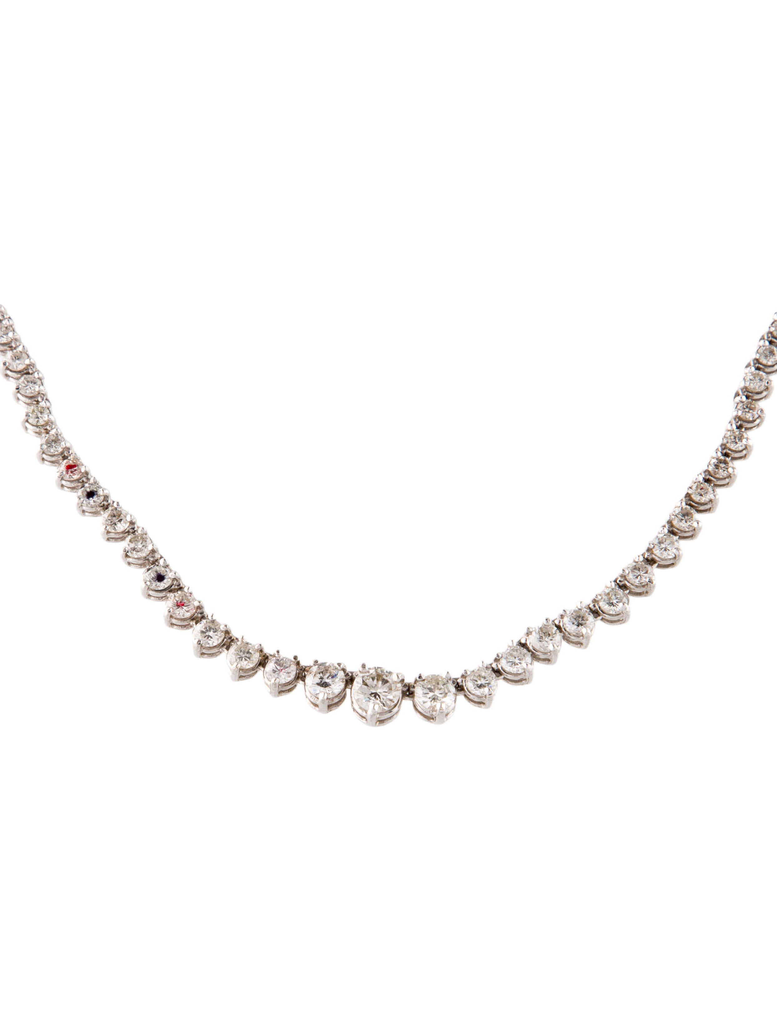 Necklace 18K 8.62ctw Diamond Graduated Tennis Necklace