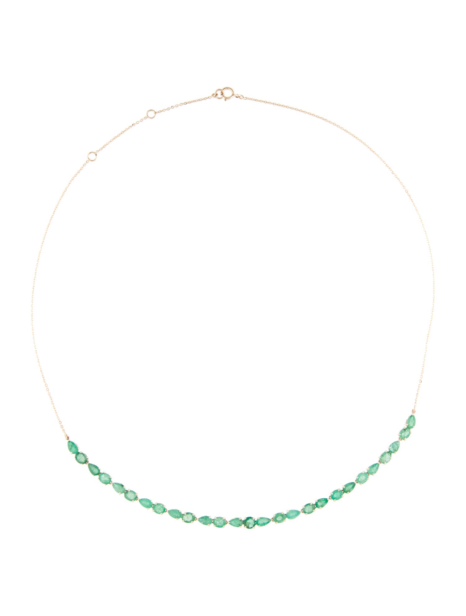 Necklace 14K 4.40ctw Emerald Collar Necklace