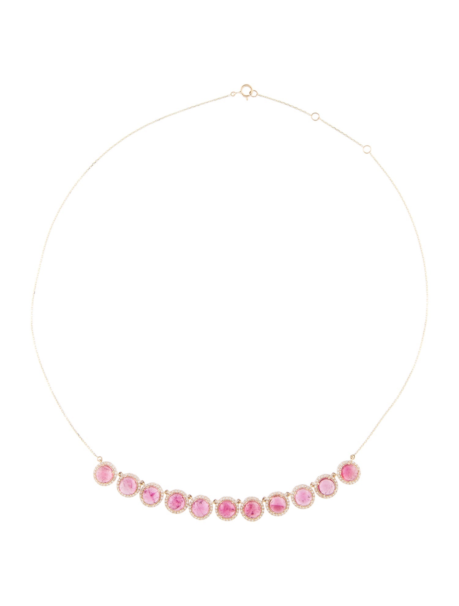 Necklace 14K Sapphire & Tourmaline Collar Necklace