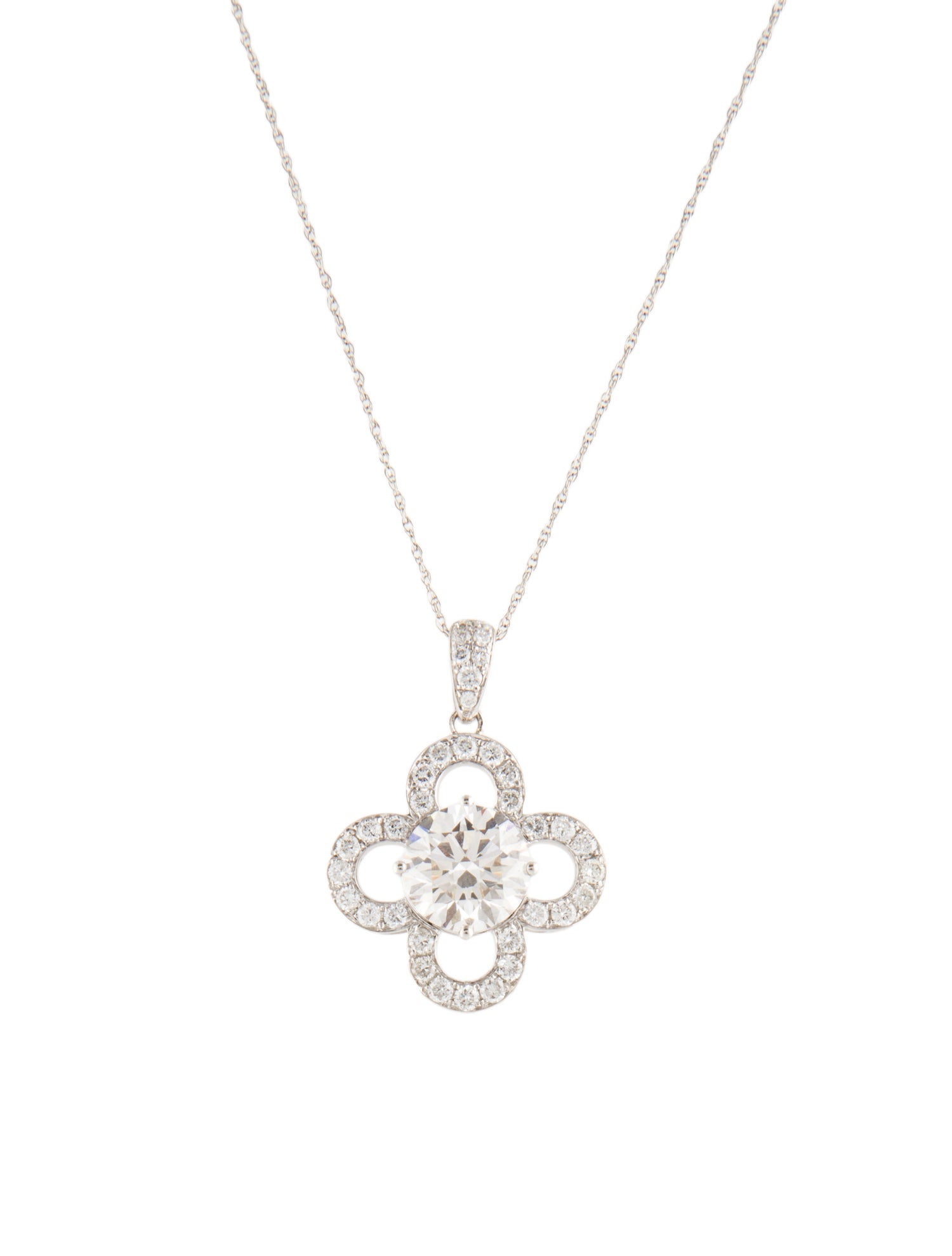 Necklace 14K 2.88ctw Lab-Grown Diamond Pendant Necklace