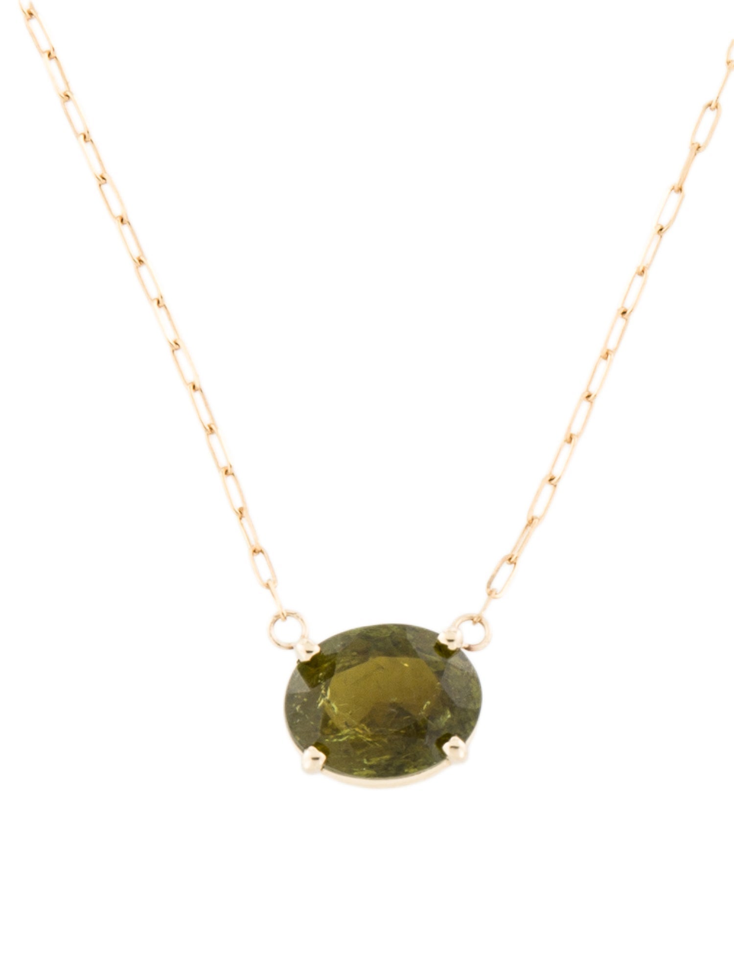 Necklace 14K 2.56ct Tourmaline Pendant