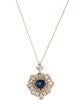 Necklace 14K 5.10ctw Sapphire & Diamond Pendant Necklace