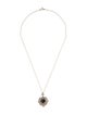 Necklace 14K 5.10ctw Sapphire & Diamond Pendant Necklace