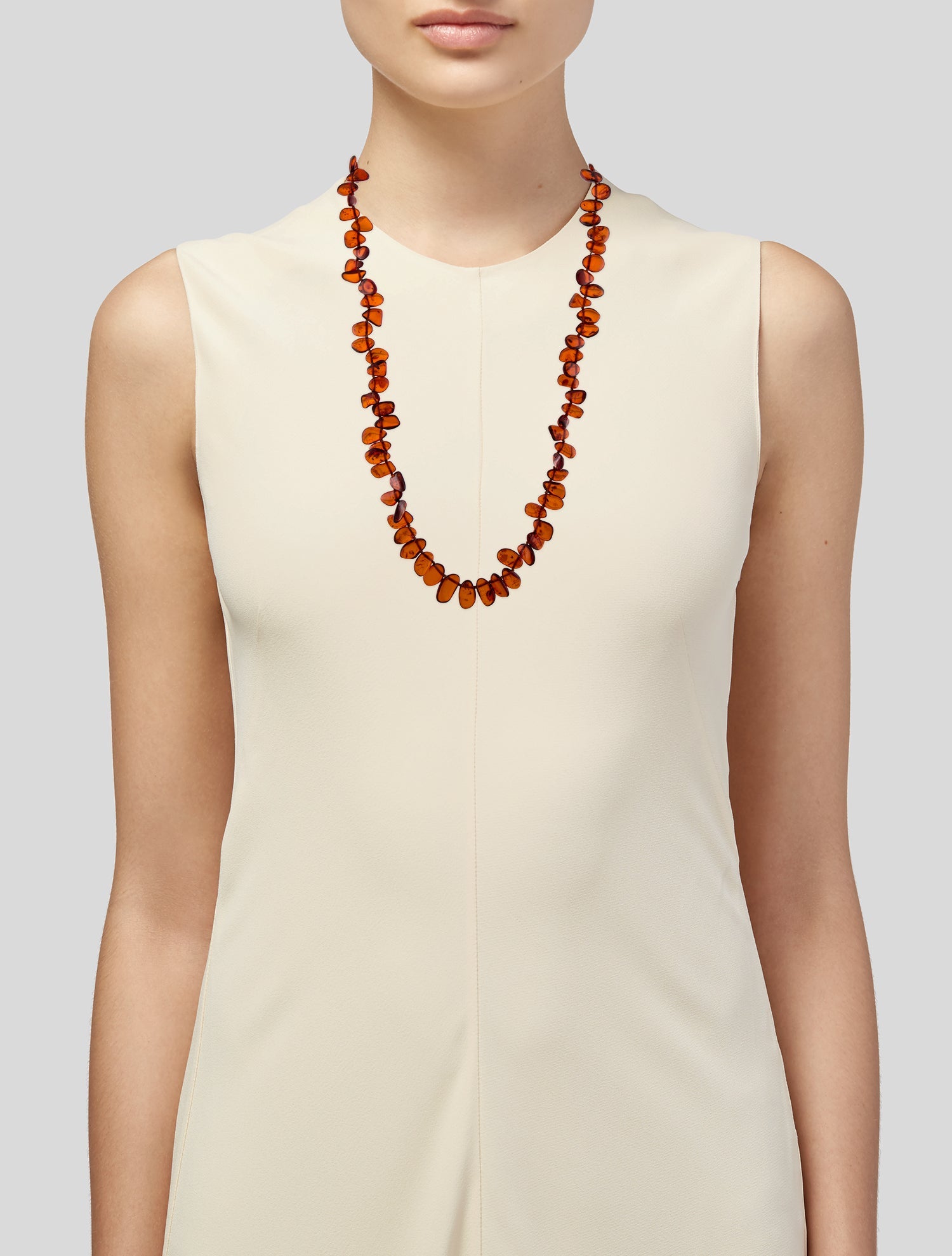 Necklace 14K Amber Bead Strand Necklace