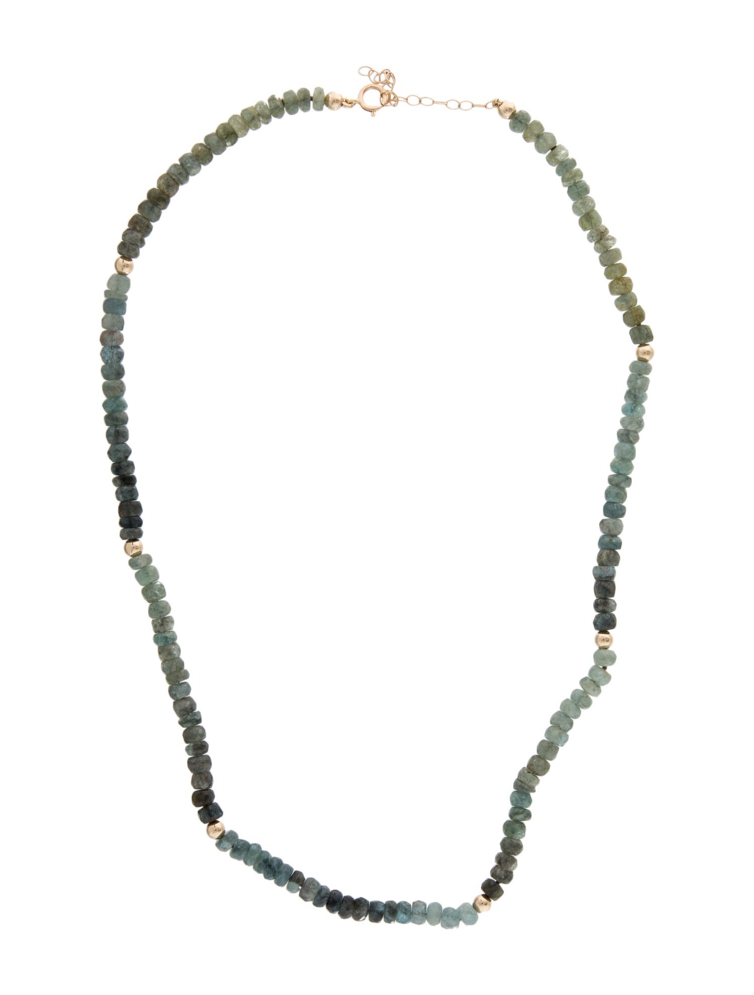 Necklace 14K Aquamarine Bead Necklace
