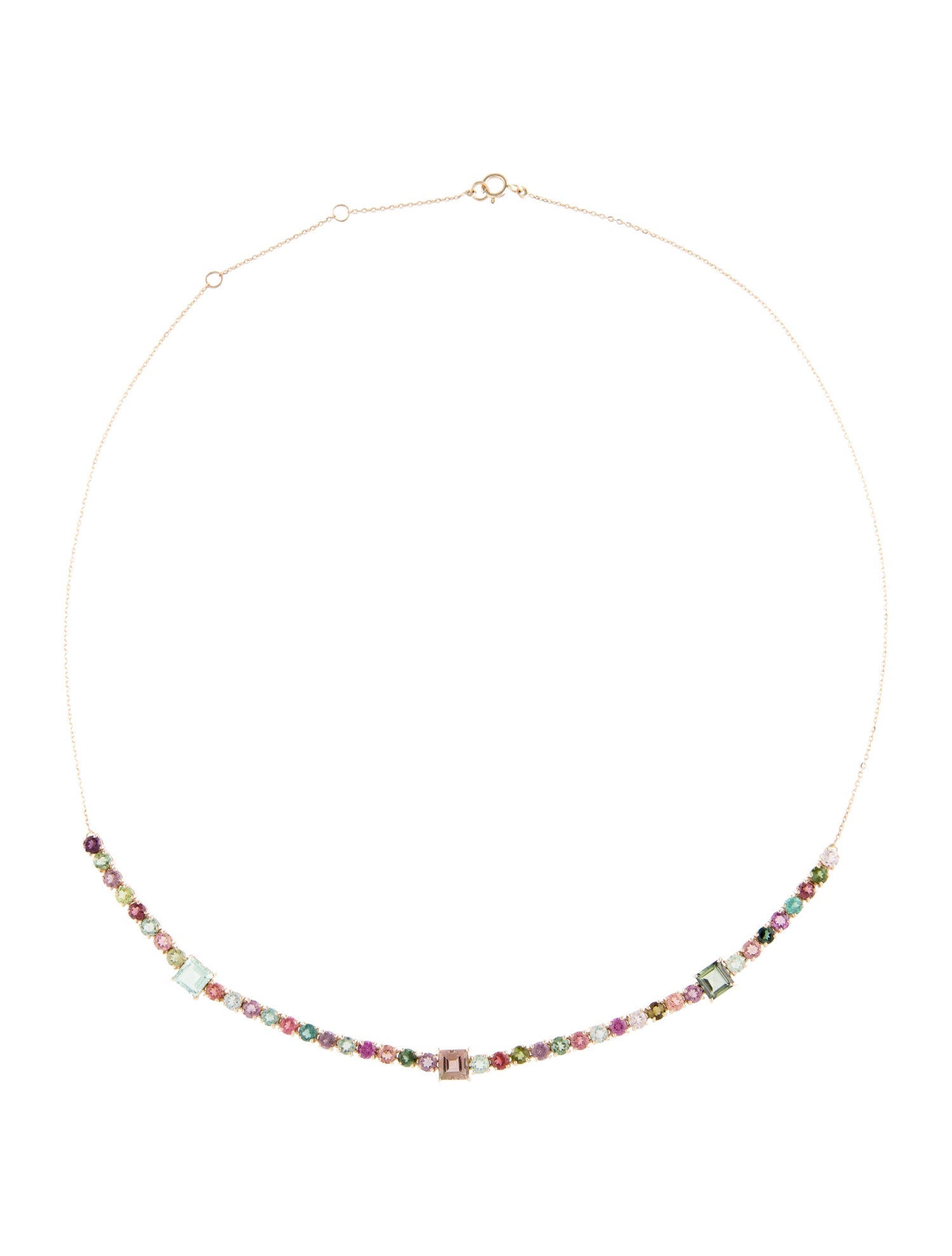 Necklace 14K Tourmaline Collar Necklace