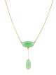 Necklace 14K 14.20ctw Chrysoprase Lavalier Necklace
