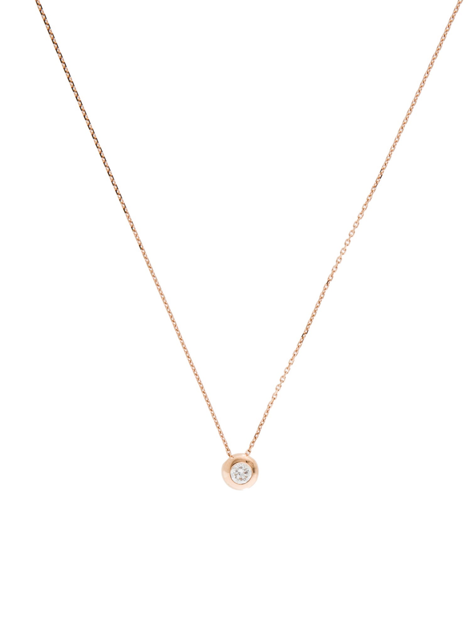 Necklace 18K Diamond Solitaire Pendant Necklace