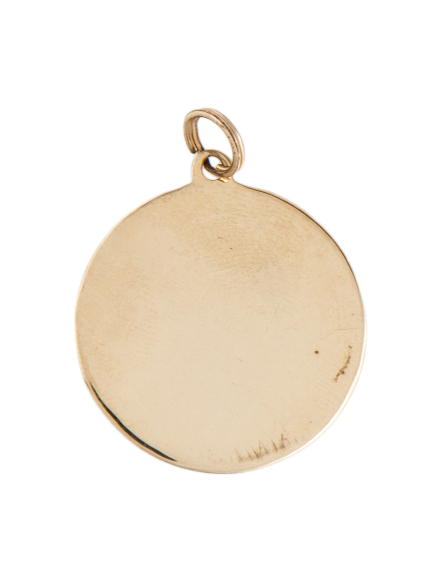 Necklace 14K Circle Tag Pendant Charm