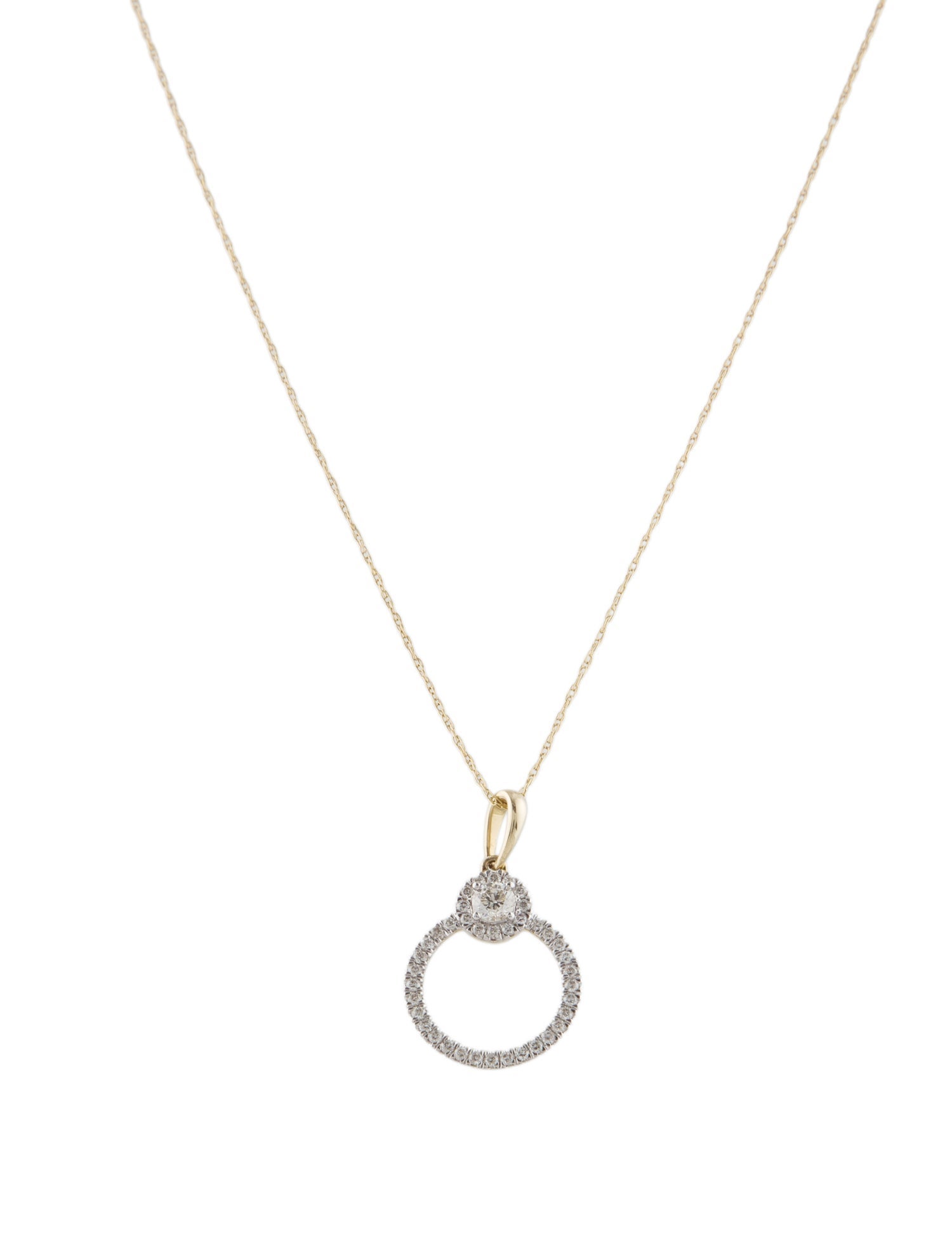 Pendant 14K Diamond Knocker Pendant Necklace