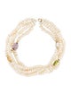 Necklace 14K Pearl & Multistone Bead Bracelet