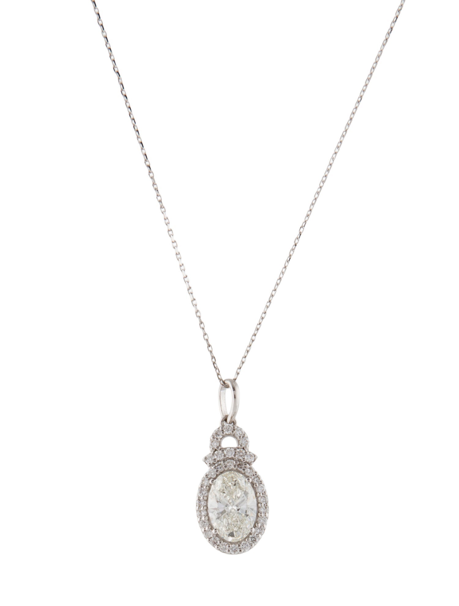Necklace 14K 1.78ctw Lab-Grown Diamond Pendant