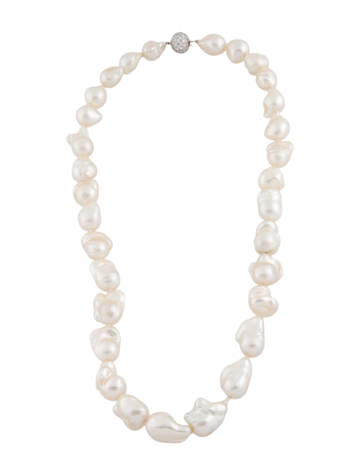 Necklace Platinum Pearl & Diamond