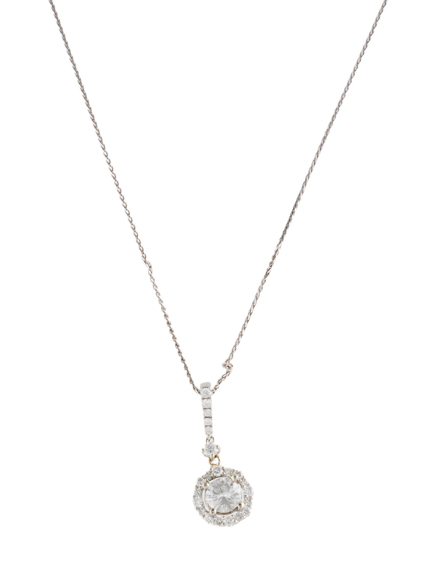 Necklace 14K 1.01ctw Diamond Pendant Necklace