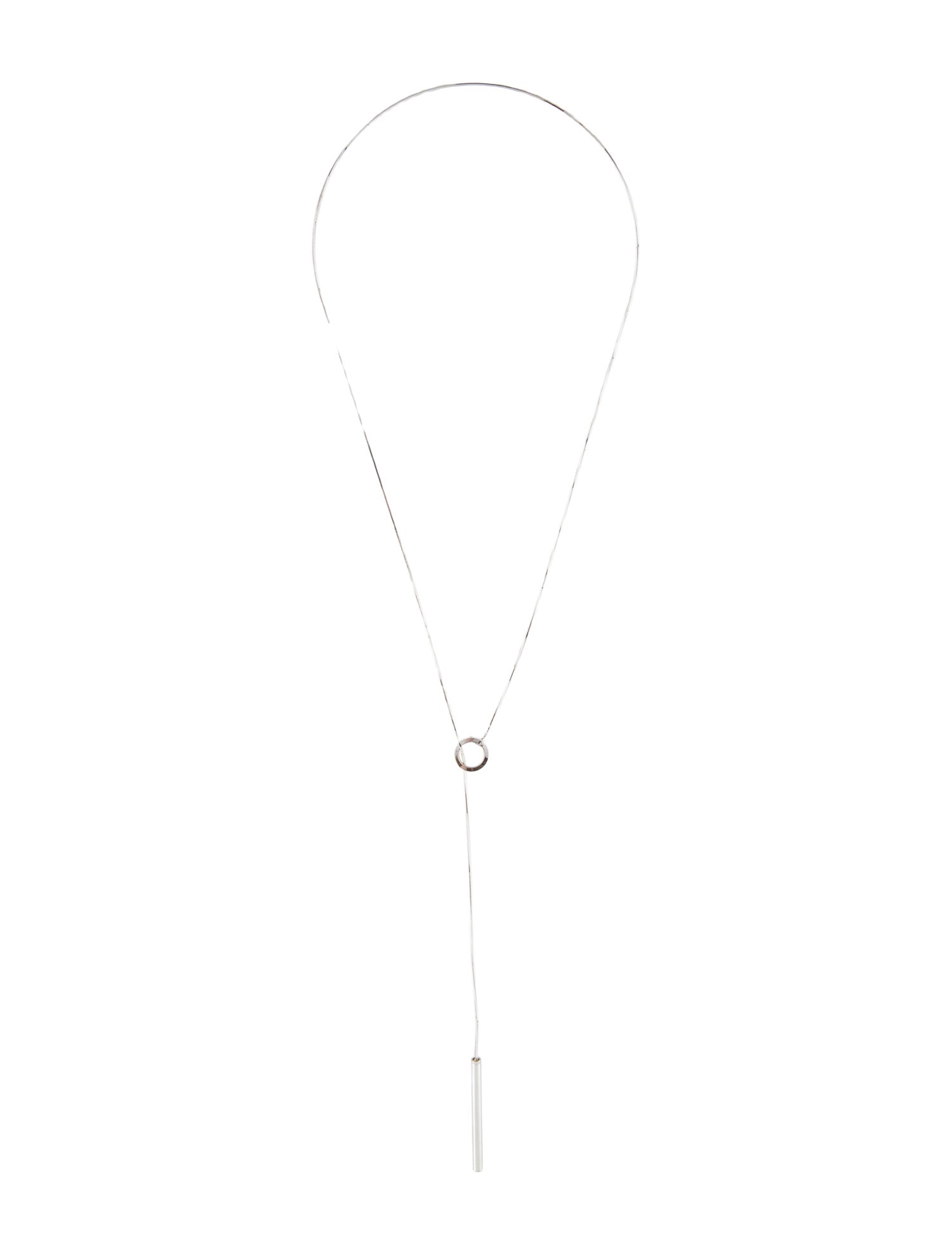 Necklace 14K Open Circle & Bar Lavalier