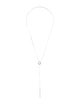Necklace 14K Open Circle & Bar Lavalier Necklace