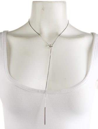 Necklace 14K Open Circle & Bar Lavalier Necklace