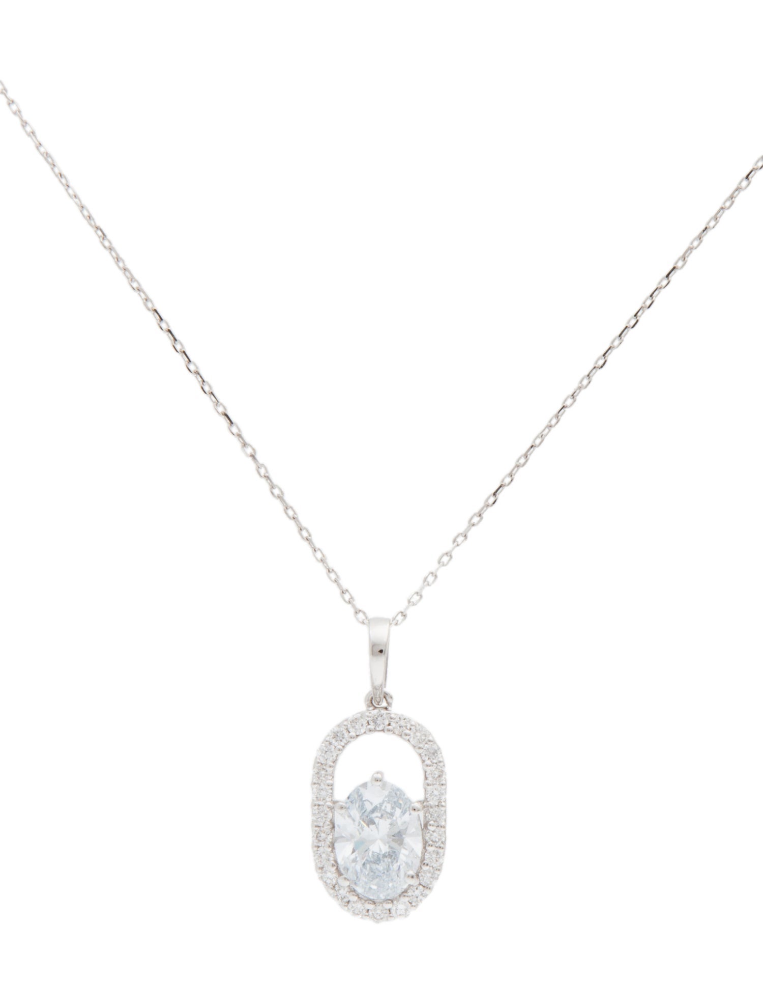 Necklace 14K 1.32ctw Lab-Grown Diamond Pendant Necklace