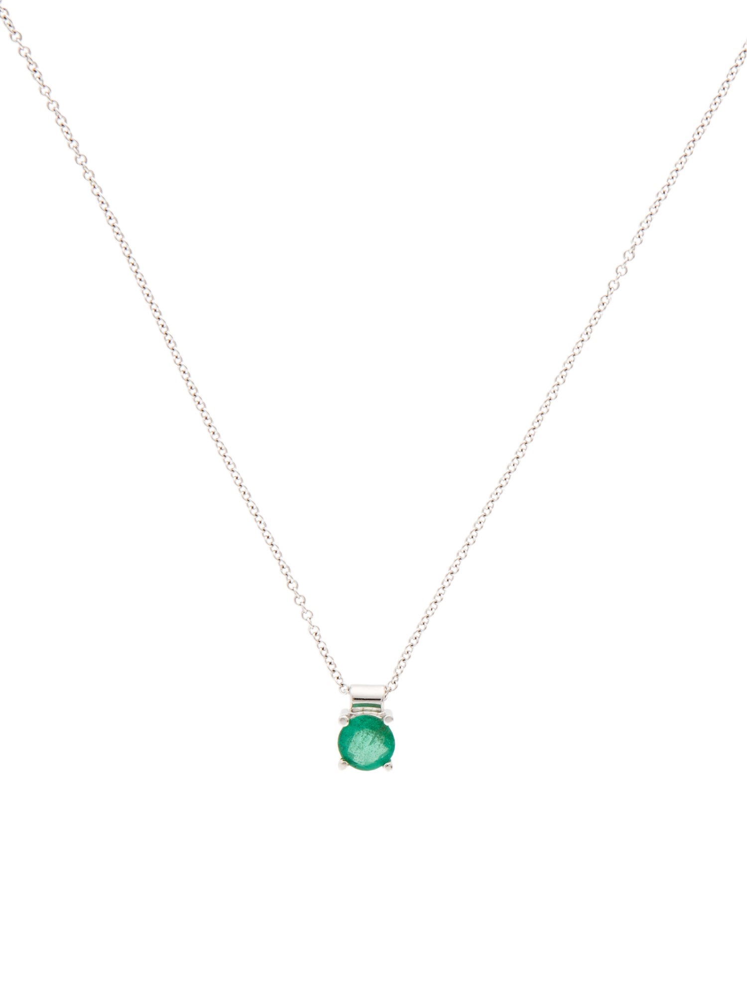 Necklace 14K Emerald Pendant Necklace