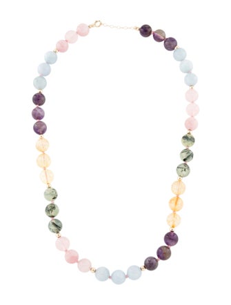 Necklace 14K Multi-Stone Bead Necklace