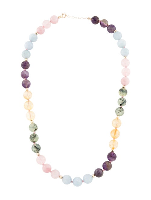 Necklace 14K Multi-Stone Bead Necklace