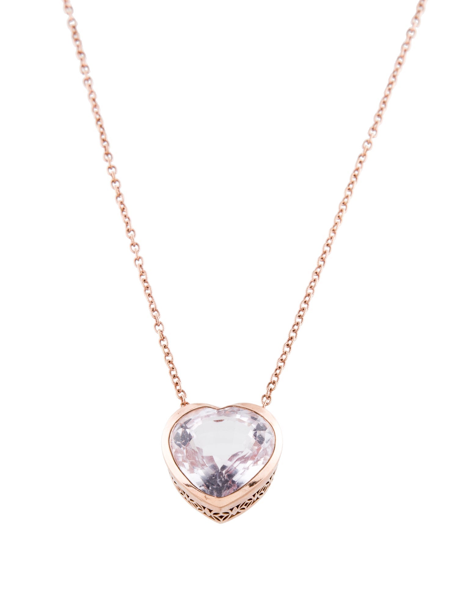 Necklace 14K Kunzite Heart Pendant Necklace