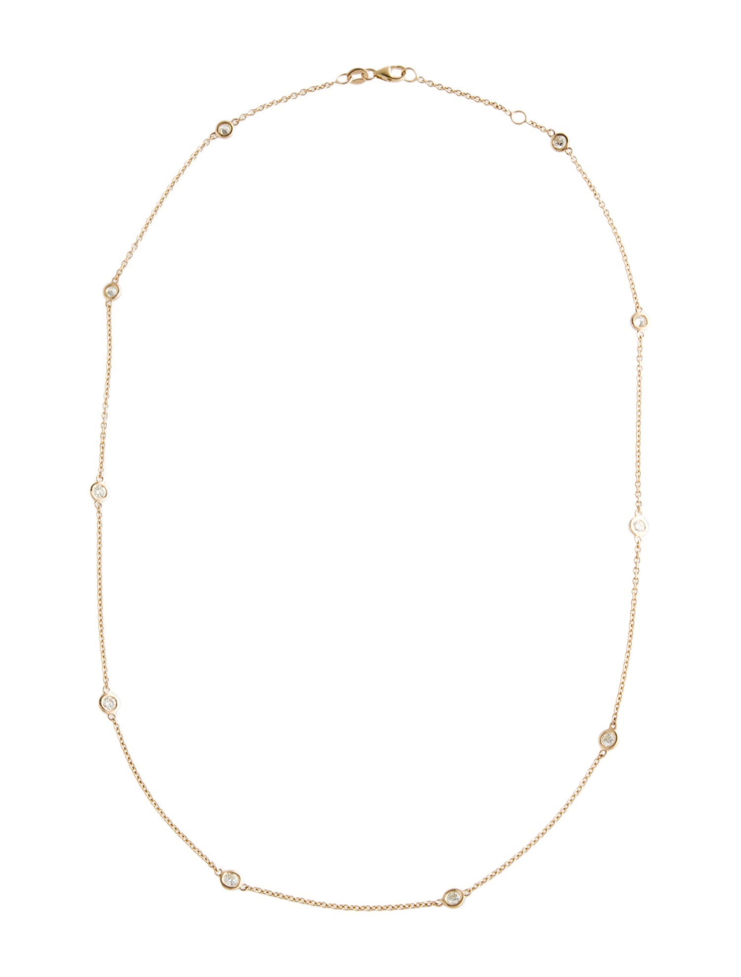 Necklace 14K Diamond Station Necklace