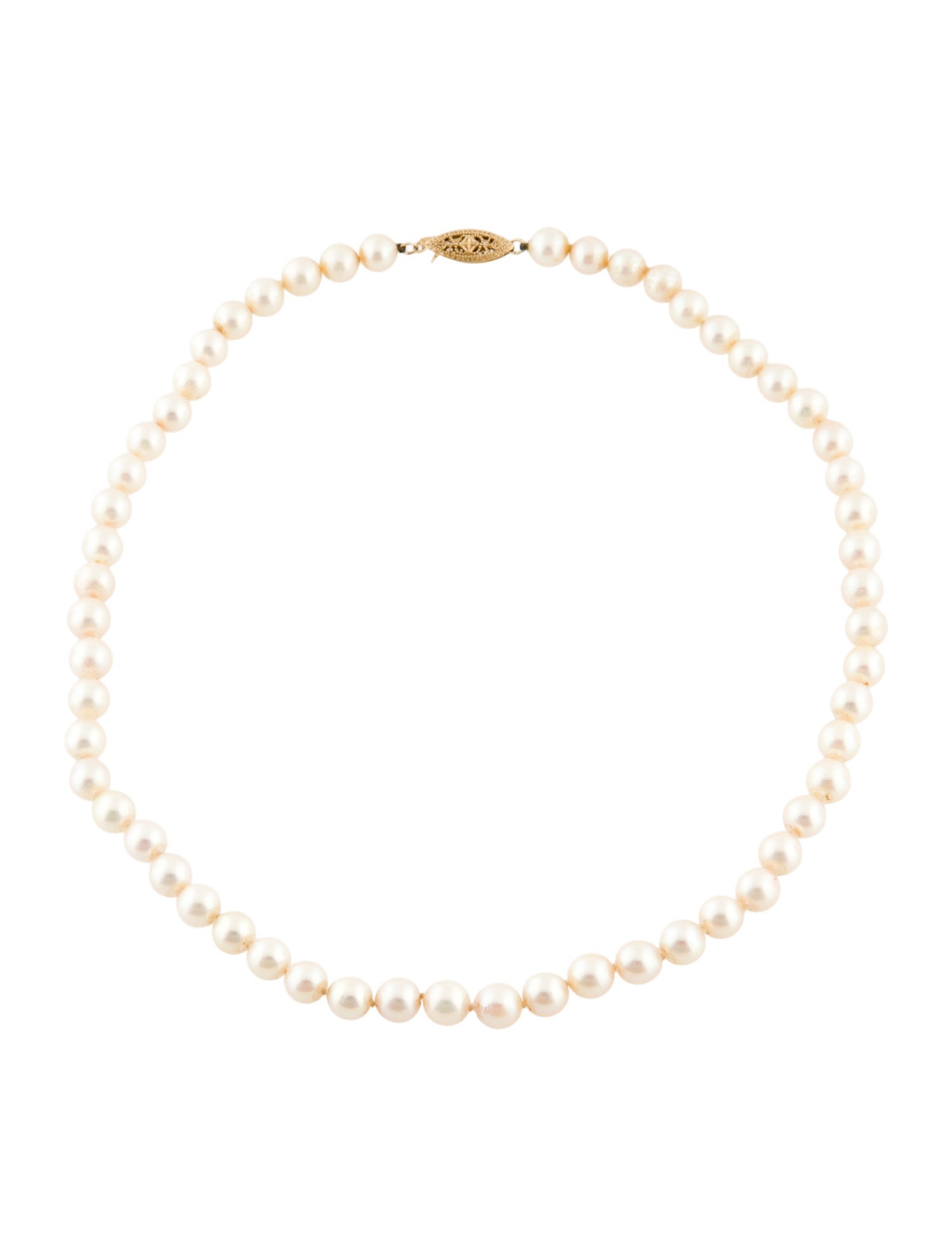 Necklace 14K Pearl Strand Necklace