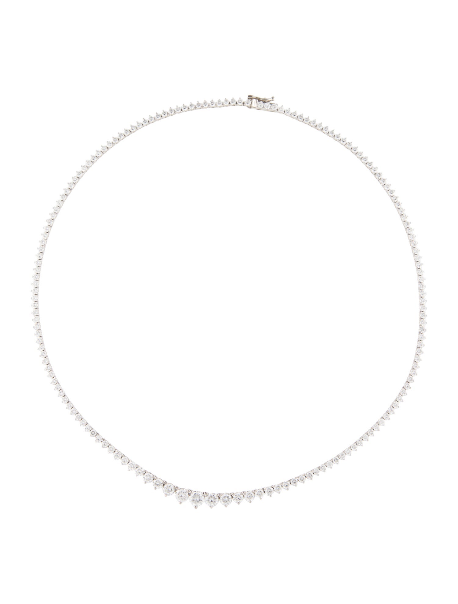 Necklace 14K 10.00ctw Lab-Grown Diamond Graduated Tennis Chain