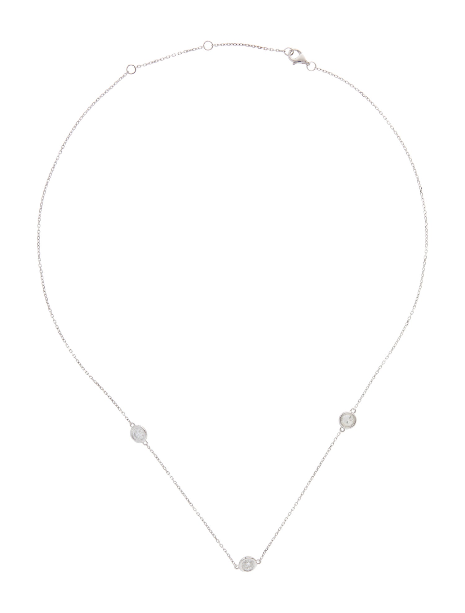 Necklace 14K Diamond Station Necklace