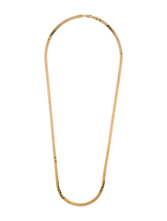 Necklace 14K Herringbone Chain Necklace