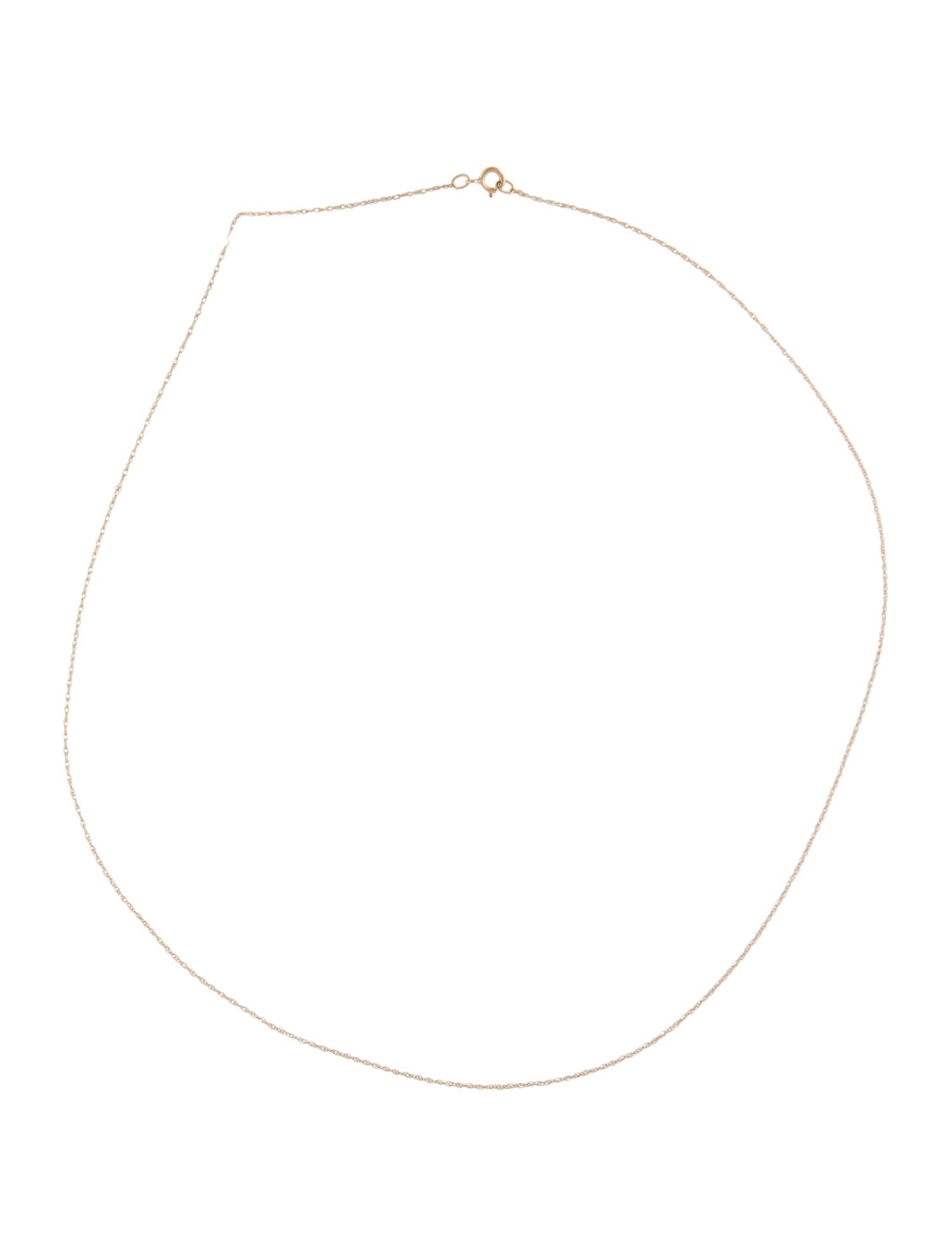 Necklace 14K Light Rope Chain Necklace - 14K Yellow Gold Chain ...
