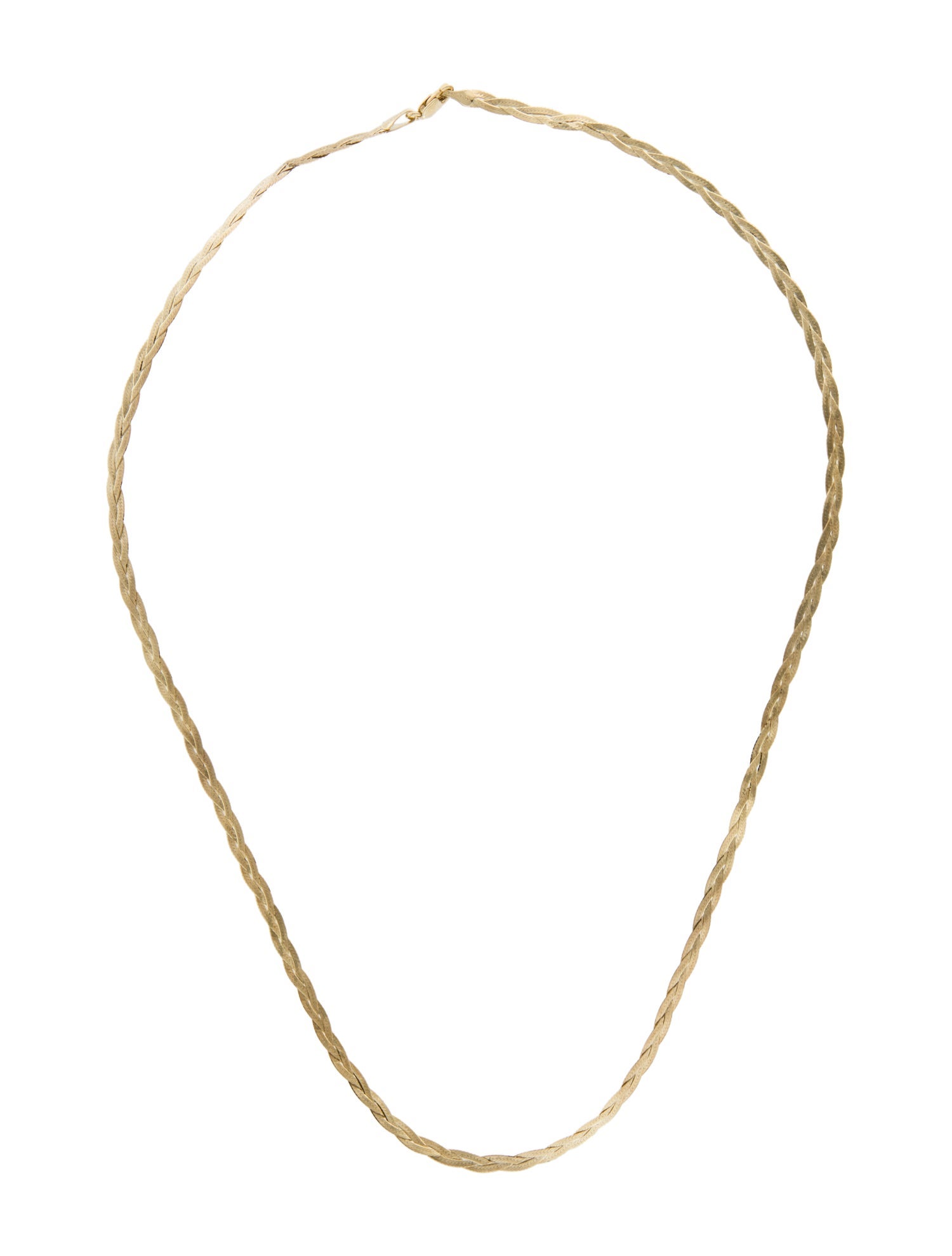 Necklace 14K Braided Chain Necklace