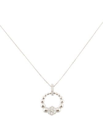 Necklace 14K Diamond Circle Pendant Necklace