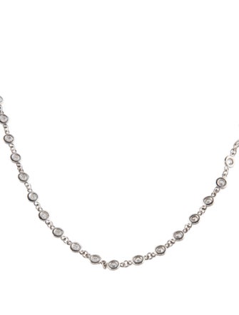 Necklace 14K 2.50ctw Diamond Station Chain Necklace
