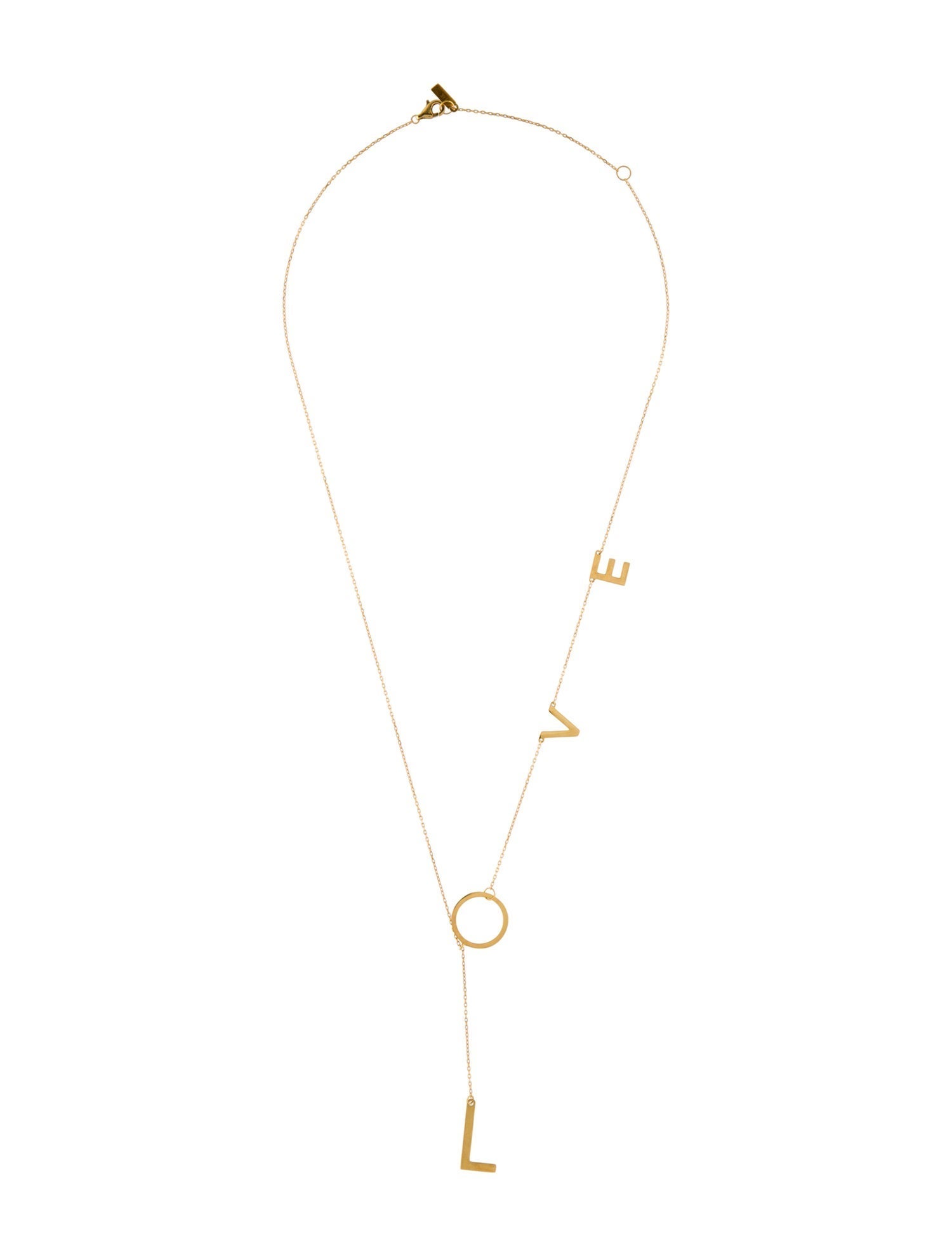 Necklace 14K Love Lariat Necklace
