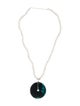 Necklace 14K Pearl & Composite Turquoise Bead Pendant Necklace