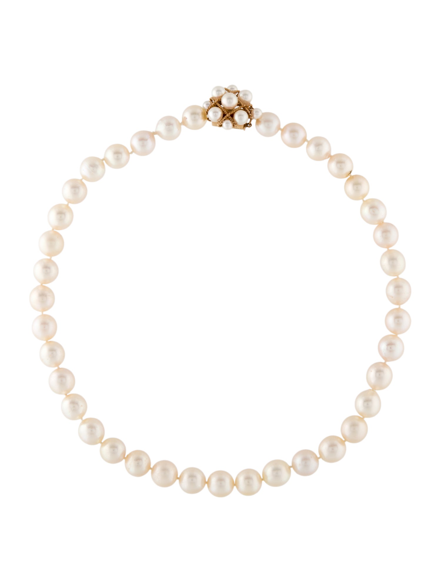 Necklace 14K Pearl Bead Strand