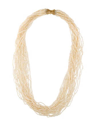 Necklace 14K Pearl Multistrand Necklace