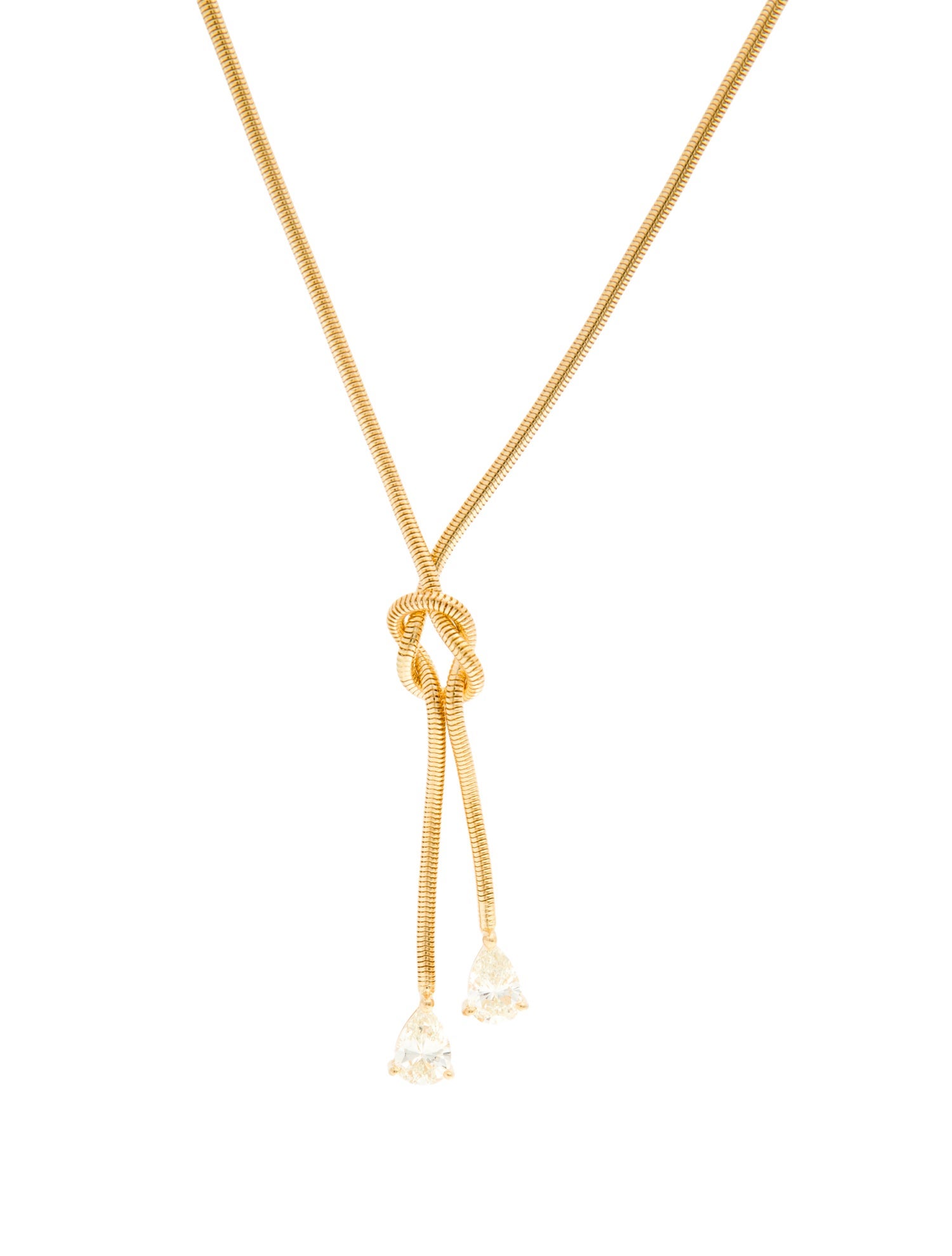 Necklace 18K 1.42ctw Diamond Lavalier Pendant