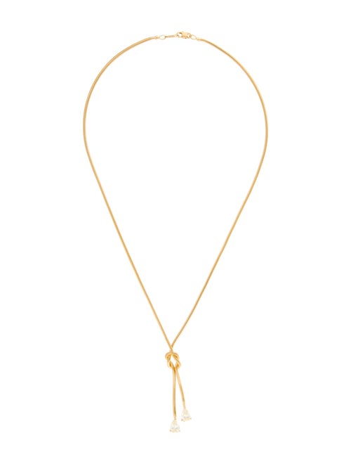 Necklace 18K 1.42ctw Diamond Lavalier Pendant Necklace