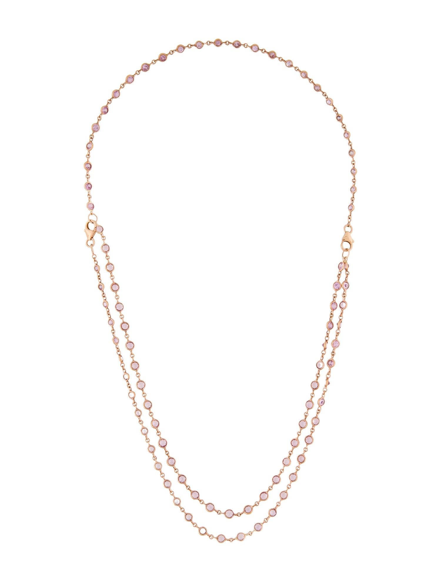 Necklace 14K 8.34ctw Sapphire Station Necklace