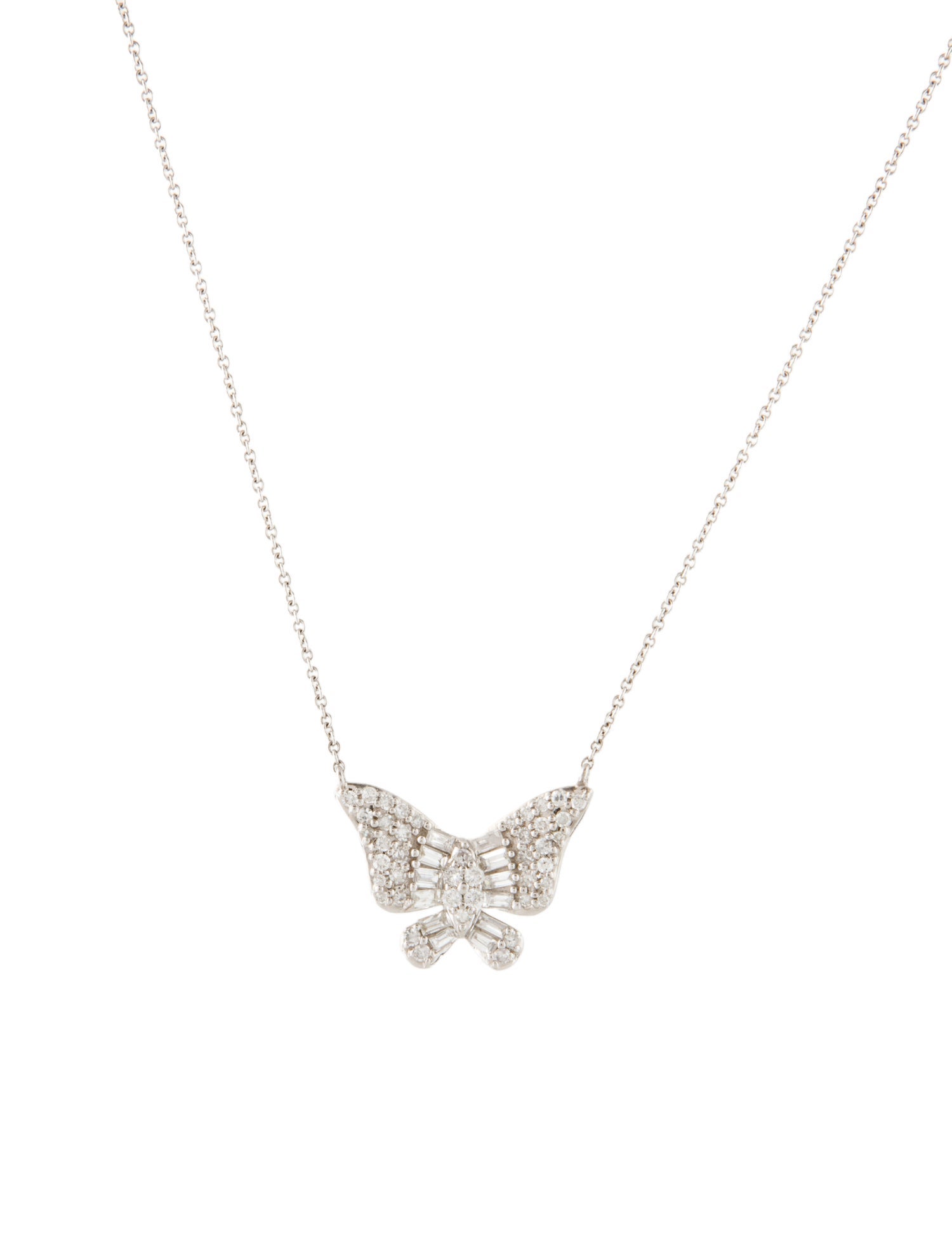 Necklace 14K Diamond Butterfly Pendant Necklace