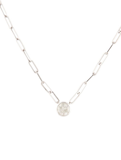 Necklace 14K Diamond Paperclip Pendant Necklace